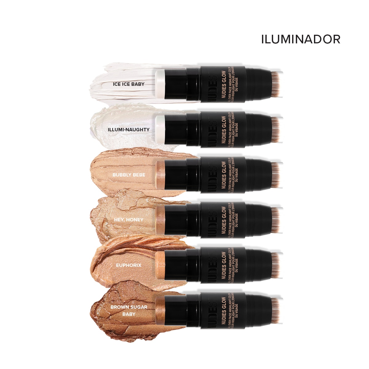 NUDIES ALL OVER FACE COLOR GLOW (ILUMINADOR FACIAL)